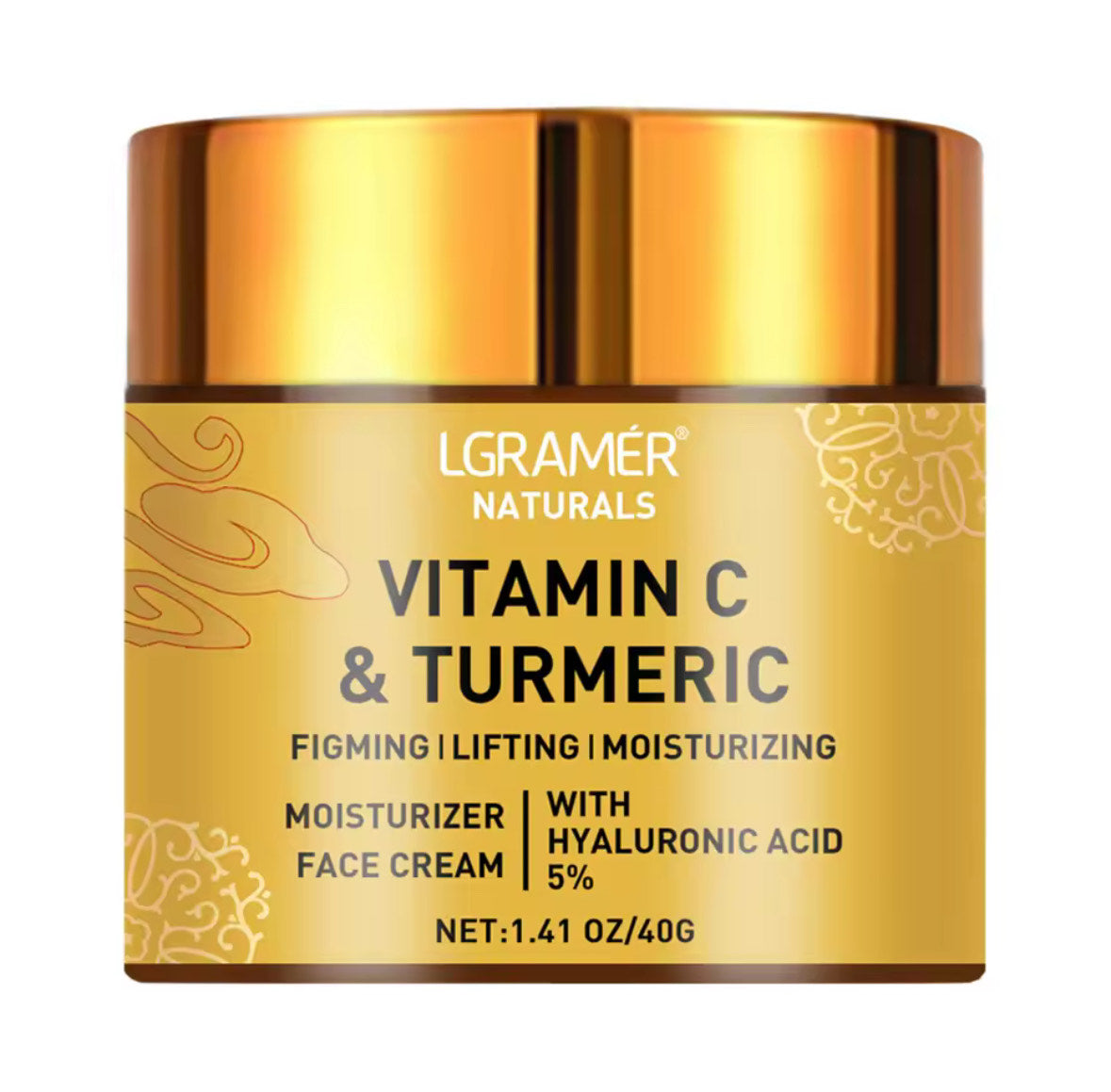 Crème visage a la vitamine C au curcuma et sa fine couche d'orange